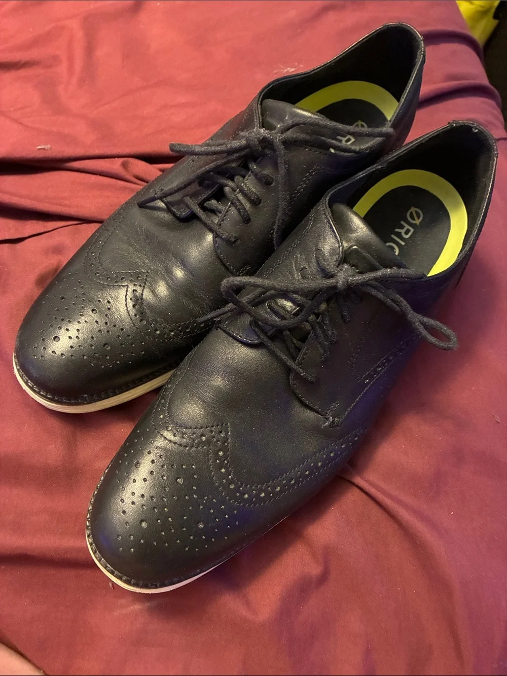 Cole Haan Men's Black Wingtip Derby Sneakers